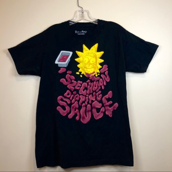 Hot Topic Tops - RICK AND MORTY Sz. M Szechuan sauce tee